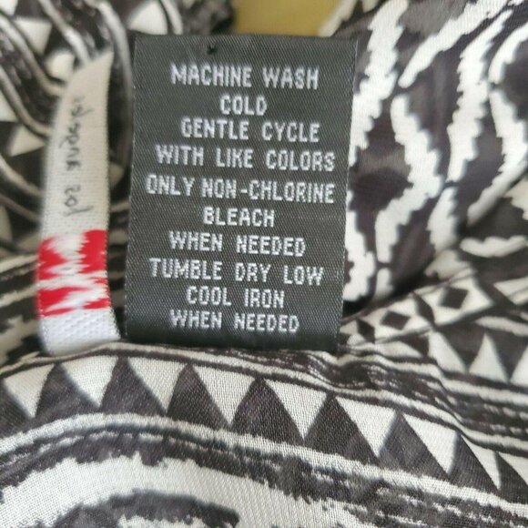 Fire Los Angeles Women’s Sleeveless Summer Dress Geometric Black White Sz Small - Picture 13 of 16